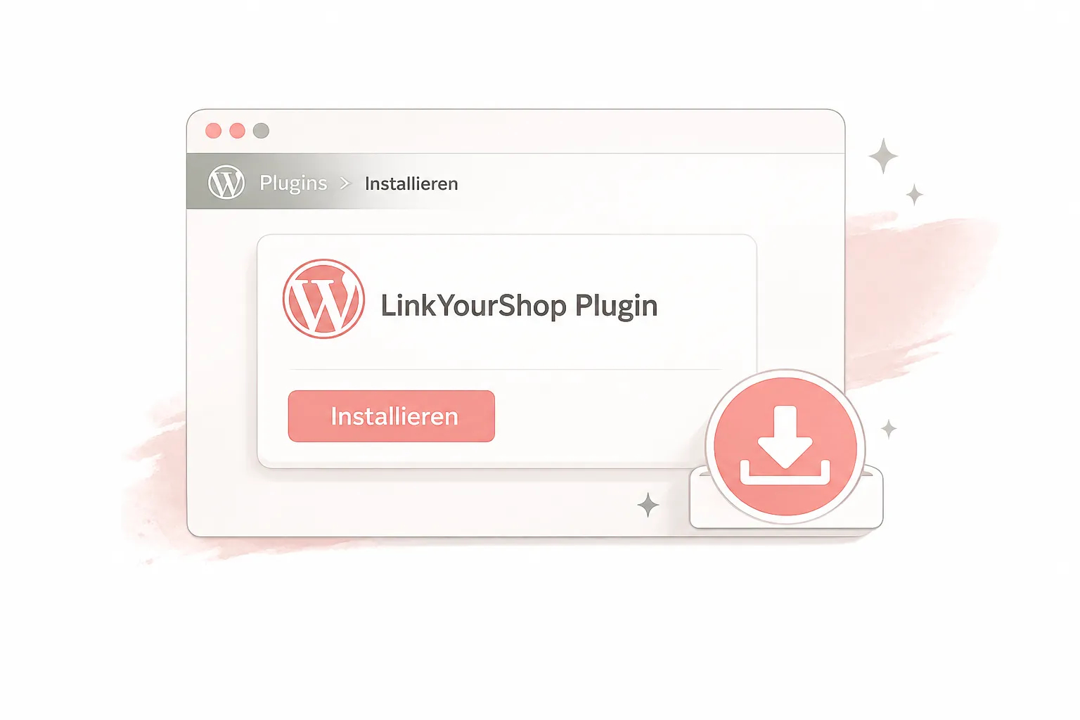 Install LinkYourShop plugin in WordPress