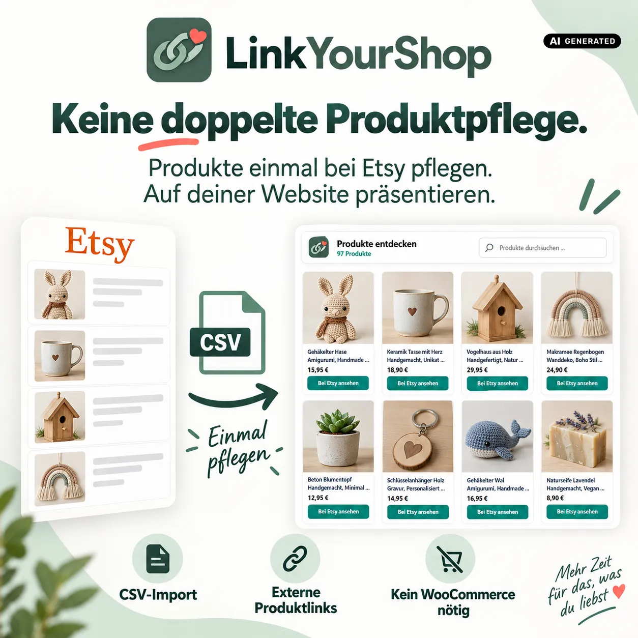 Keine doppelte Produktpflege mit LinkYourShop